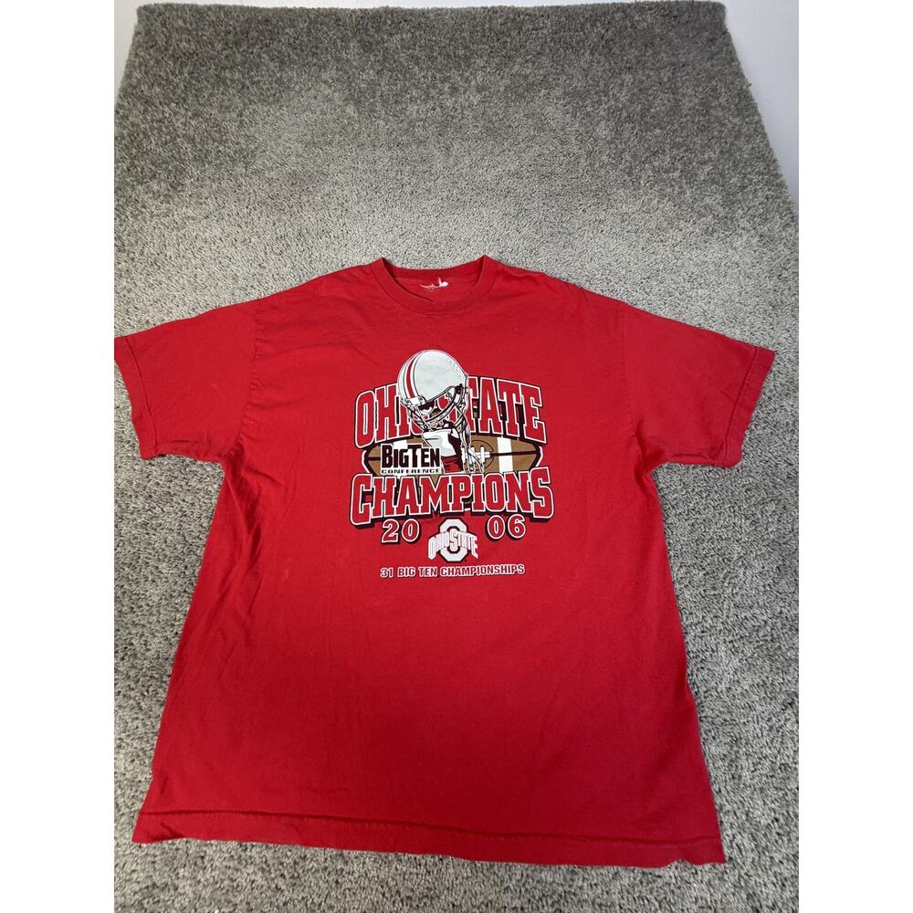 Ohio State Buckeyes Shirt Mens L Red NCAA Football 2006 Big Ten Champions